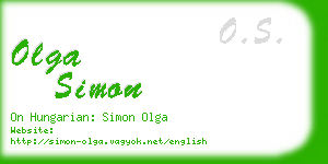 olga simon business card